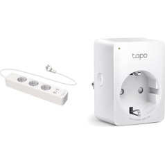 TP-Link Tapo P300 Power Strip with 2 USB Ports & 1 Type C Ports & TP-Link Tapo WLAN Smart Socket Tapo P100, Smart Home WiFi Socket