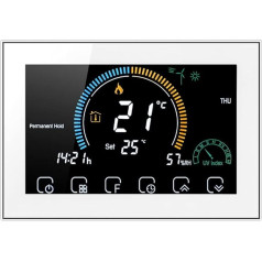 Irishom WiFi Room Thermostat for Gas Boiler Thermostat with 4.8 Inch LCD Screen 5+1+1 Programmable Wall Thermostat Compatible with Alexa Google Home