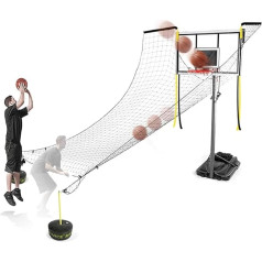 JMOZHCD Basketball-Return-Netzschutz, um 180 ° drehbares großes Backboard-Netz-Trainingsgerät, verwendet für Freiwurfübungen, Defensive Netzausrüstung
