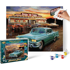 Schipper 609130877 Paint by Numbers - American Diner - Painting Pictures for Adults, Includes Brush and Acrylic Paints, 40 x 50 cm