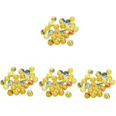 VICASKY Pack of 4 1 Aquarium Decorative Marbles for Children Domino Train Toy Games Marble Marbles Swirls Marble Game Decorations for Aquariums Chinese Marbles Shooter Marbles Glass