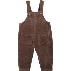 Camilife Baby Toddler Children Boys Girls Corduroy Dungarees Overall Corduroy Trousers with Braces for Baby Toddler Children 1-4 Years Old Vintage Retro - Light Brown Size 80/86/92/98/104/110