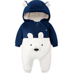 WYTbaby Baby Overalls Winter Snowsuit Baby Flannel Warmer Winter Overalls Jumpsuit for Boys Girls