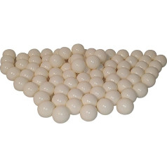 100 Organic Ball Pit Balls Made from Renewable Sugarcane Raw Materials (8 cm Diameter, White 54)