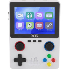 Dpofirs Retro Handheld Game Console, HD Game Video Console, 32GB TF Card Included, 11 Large Emulator Games, Two 3D Joysticks, 3.5 Inch IPS Screen (White)