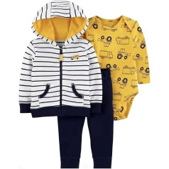 Acuryx Baby Boys Girls Clothing Sets 3 Pieces Warm Coats with Hood + Romper Tops + Trousers Tracksuit for 3-24 Months