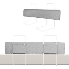XMTECH Children's Bed Rail, Bed Guard, Bed Edge Protection, 40-60 cm, Height Adjustable, Children's Bed Rail, Fall Protection for Toddlers and Baby Cot, Linen Grey, 100 cm
