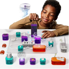 Science Can Electronic Circuit Set for Children, STEM Physical Laboratory with 80 Experiments, Electrical Engineering Experiment Box for Children, Physics, Learning Starter from 8 to 12 Years