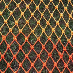 ININOSNP Outdoor-Kletternetz, Sisalseil, Kletternetz, buntes dekoratives Netz for die Dekoration von Treppen und Balkonen(3 * 5m(9.9 * 15.15ft))