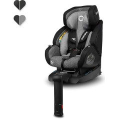 Lionelo Lukas Child Seat, Group I Size 0-18 kg, Isofix, Support Foot, Dri-Seat Inner Insert, Suitable for Forward and Backwards, TÜV, UN ECE R129 (Grey)