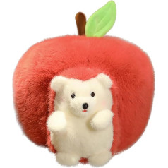 JAWSEU Cuddly Hedgehog Plush Toy, Hedgehog Plush Hedgehog Stuffed Toy, Hedgehog Animal Cushion, Plush Toy, Stuffed Toy, Cartoon Apple Cushion, Hedgehog Animal Doll, Fruit Plush Doll, Cushion, Plush