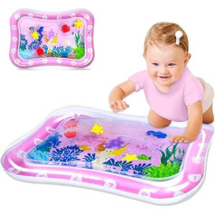 HahaGift Baby Toy 0-6-12 Months Girls Gifts, Baby Stuff for Newborn Toy 0-3-6 Months Inflatable Baby Belly Time Water Mat Sensory Toy for 0-3-6-12 Months