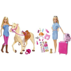 Barbie - Doll and Horse Toy, Riding Accessories & Doll Dream House Adventures, Travel Blonde Hair