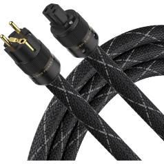 Viborg High-End Power Cable 1.5 m OFC HiFi Power Cable with Schuko Plug and IEC Coupling for Subwoofer, Amplifier, DV/AV (IEC Plug C15)