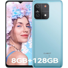 CUBOT A1 Smartphone without Contract 8GB (4GB + 4GB Expand) RAM + 128GB ROM TF 1TB Expand 6.56 Inch Screen 13MP Camera 5100mAh Android 13 Mobile Phone 4G Dual SIM Octa Core Blue