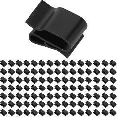 50/100 Pieces Cable Clips, Solar Panel Cable Plastic Edge Clip, Electric Cable Ties, PV Wire Clip, Photovoltaic Panel Wire Clamps, Trailer Frame Wire Clamp, Black (Pack of 100)