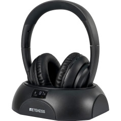 Retekess TA006 Wireless Headphones for TV, Wireless Headphones with Charging Station, 30 Metre Range, 8 Hours Battery Capacity Stereo Headphones with 3.5 mm, RCA Input, Coaxial Cable, Audio Line