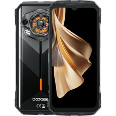 DOOGEE S punk (2024) 4G Outdoor Smartphone Without Contract, 16GB + 256GB, 6.58 Inch FHD+ Display, Android 14 Mobile Phone, 50MP + 16MP Camera, 10800mAh Battery, IP68 Waterproof, Simlock-Free,