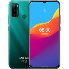 Ulefone Android 11 Smartphone without Contract, Note 10 Mobile Phone, Dual SIM + Dedicated SD, 5500 mAh Battery (OTG Recharge), 32GB ROM, 6.52 Inch Water Drop Screen, Fingerprint + Face Recognition