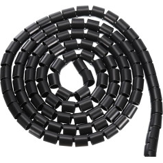 sourcing map 2.5m 28mm Polyethylene Flexible Spiral Wrap Cable Management for USB Cable Computer Cable