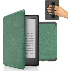MyGadget Case for Amazon Kindle Paperwhite 10th Generation (Model 2019 - J9G29R - 6 Inch) with Hand Strap & Auto Sleep/Wake Function - Flip Case in Turquoise