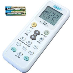 HQRP Universal A/C Remote Control for MITSUBISHI TOSHIBA HITACHI FUJITSU HYUNDAI PANASONIC DIY DAEWOO LG SHARP SAMSUNG ELECTROLUX SANYO AMCOR CARRIER Air Conditioner