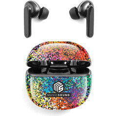 ADSE Music Sound - Fancy - Wireless In-Ear Bluetooth Headset - Available in Various Colours and Patterns - Playtime up to 25 Hours - Black