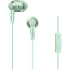 Pioneer SE-C3T(GR) In-Ear Kopfhörer (Aluminiumgehäuse, Bedienelement, Mikrofon, Silikon-Ohrstöpsel, leicht-kompakt-bequem, Industrial Design, für iPhone, Android Smartphones), Mint Green