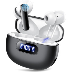 Wekily Bluetooth In-Ear Headphones, Bluetooth 5.3 with 4 ENC Noise Cancelling Mic, Wireless with LED Display, 48-Hour Earbuds, HiFi Stereo IP7 Waterproof, for Work and Study