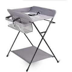 80 x 63 x 96 cm Baby Changing Table Children's Changing Table Foldable Grey for Changing Cloths Changing Care