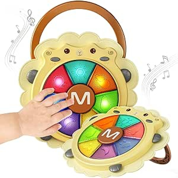 TUMAMA Musical Baby Musical Drum Toy Set, Sound and Light, Musical Instruments Game, Toy for Sensory Activities, Educational Toy for Boys Girls Toddler