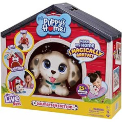 Little Live Pets - My Puppy's Home Interactive Plush Toy Puppy and Kennel. Over 25 Sounds and Reactions. Make the Dog House, Name Your Puppy and Surprise! Puppy Appears!