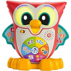 Fisher-Price - BlinkiLinkis Smart Owl French Version Interactive Educational Toy with Music, Lights, Melodies and Phrases, Baby Toy for 18 Months and Above, HJM69