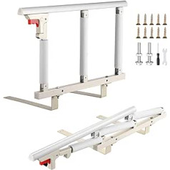 Hlieeosfcn Bed Rail Side Protection, Bed Rail for Elderly, Foldable Safety Side Protection, Assist Handle, Bed Railing, Protective Railing, Adults, Disabled and Children, Foldable Hospital
