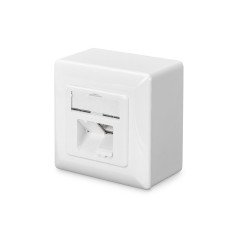 Cat.6 2xRJ45 shielded surface-mounted socket