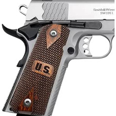 Zib Grips 1911 Original Series US Logo Wood 1911 Handles, Ambi Safety Cut, Handgun Grips, Pistol Grips, 1911 Wooden Handles, 1911 Full Size Handles, 1911 Accessories, Gift for Veterans