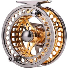 Sougayilang Angelrolle für Fliegenfischen, groß, 2 + 1 BB mit CNC-gefrästem Gehäuse und Spule aus Aluminiumlegierung, Größen 5/6, 7/8