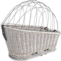 Trixie 13114 bicycle basket with Grille Pannier Rack, Willow / Metal, L, 2192.2 g