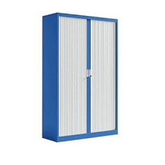 EUROKRAFTpro Roller Shutter Cabinet W x D 1200 x 450 mm Height 1950 mm Gentian Blue