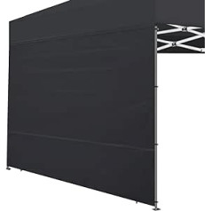 Joramoy Canopy Tent Side Walls 10×10 for Pop Up Canopy, Instant Canopy, Sun Wall with Waterproof and UV Protection Layer, 1 Pack Side Wall (Black)