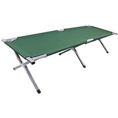 LSYOA Campingbett, Klappbar Feldbett Tragbar Kompakter Klappbett Leicht Robust Outdoor Bett Atmungsaktiver Belastung 100kg,Green