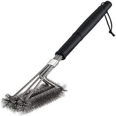 Sainlogic Grill Brush, 3 in 1 Barbecue Grill Brush Cleaning Brush, Stainless Steel Bristles, 360° Cleaning, 18 Inches Extra Long PP Heat Insulation Handle, Ideal for Barbecue, Charcoal Grill