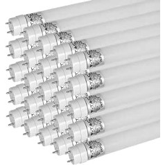 ZONE LED Set of 25 T8 LED Tubes 150 cm 20 W 2100 lm Daylight White 4000 K