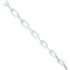 True Products b1021d 25 m x 6 mm Kunststoff Absperrkette Link Sicherheit Deko Garten Zaun, weiß