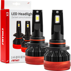 Car LED bulbs x3 series canbus amio hb3 9005 amio-02982