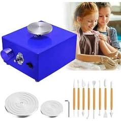 Hlieeosfcn Mini Turntable Pottery Wheel, Mini Pottery Wheel, 2000 RPM Adjustable Speed Electric Pottery Wheel, DIY Craft Clay Forming Machine, Sculpting Set and for Ceramic Crafts
