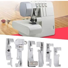 Presser Foot Set Overlock Machine Presser Foot 6 Pieces for SINGER 14U 14CG754 DIY Crafts