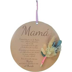 Events de la Tata. Originelles Geschenk mit konservierter Blume (Mutter, Naturholz)