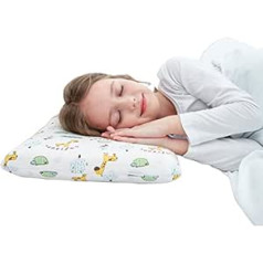 Children's Memory Foam Pillow with Soft Cotton Pillowcase, 30 x 50 cm, Suitable for Children from 3-8 Years