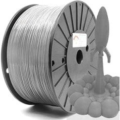 RepRapper 3 kg PLA Filament 1.75 for 3D Printing, PLA 1.75 mm (± 0.03) for 3D Printers, Grey